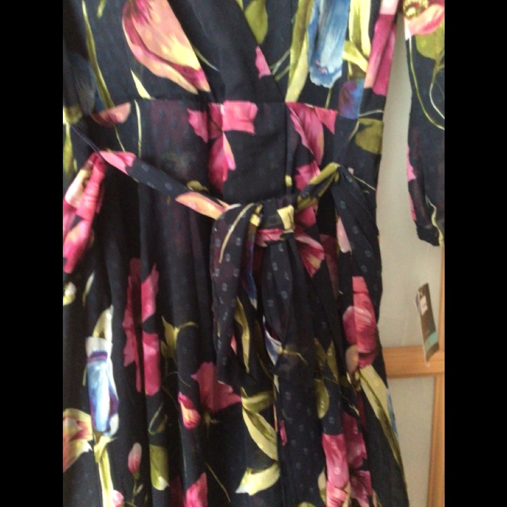 Floral High-Low Wrap Dress